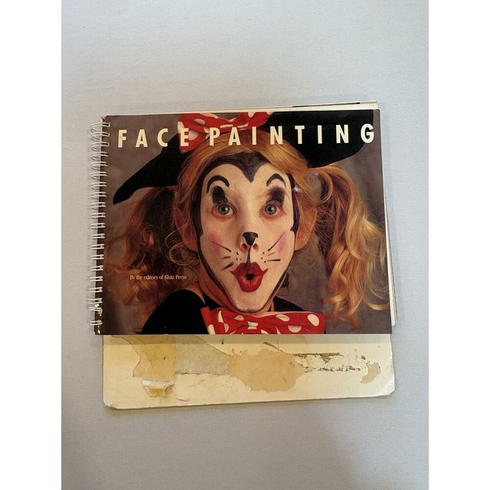 VTG 1990 FACE PAINTING~Klutz Press Spiral Book~Halloween ~ Parents Choice Award